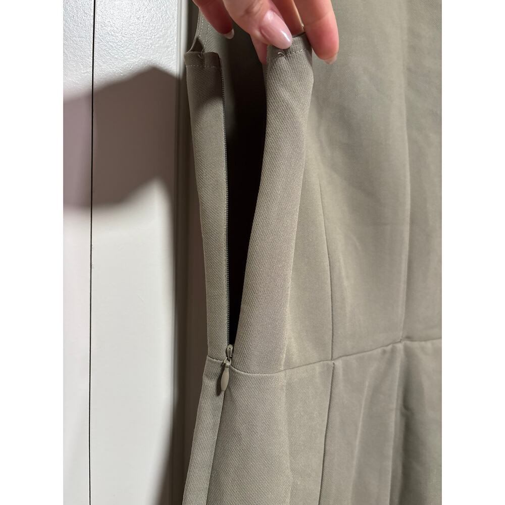 Zara Gray Halter Tie Back Linen Top S - Picture 3 of 8